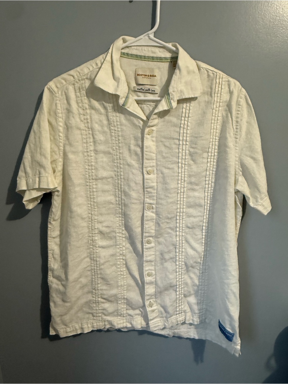 Scotch & Soda Linen Button Down Shirt Size Medium